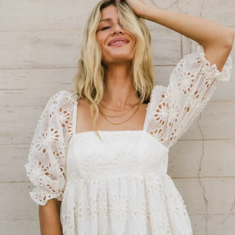 NWT Bohme Leda Floral Babydoll Dress Sz M